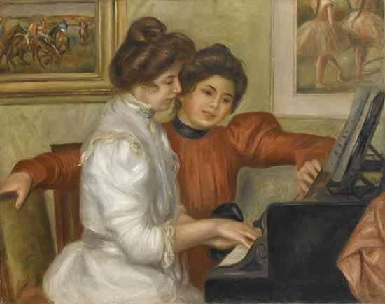 Pierre Auguste Renoir Yvonne et Christine Lerolle au piano china oil painting image